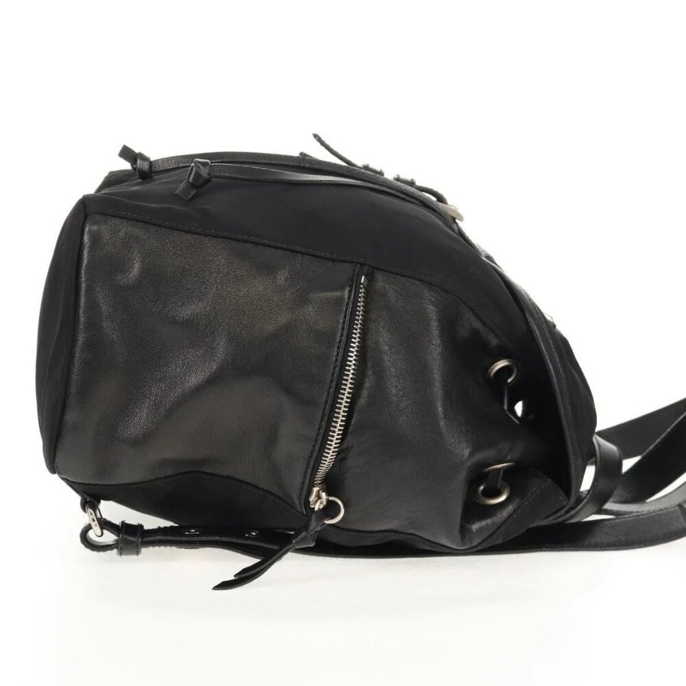 PRADA Backpack Nylon Leather Black Silver Auth - Picture 4 of 16